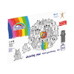 Bloc de desen A4 Fiorello, 20 file, 20g/mp, 150-1241