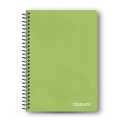 Caiet cu spirala plastic A4 Colorarte, 80 file, matematica, colturi rotunjite, coperta plastic 350microni, 70g/mp