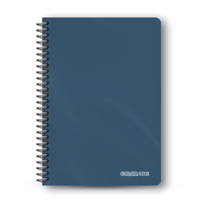 Caiet cu spirala plastic A4 Colorarte, 80 file, velin, colturi rotunjite, coperta plastic 350microni, 70g/mp - imagine 4