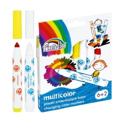 Carioci colorate Fiorello Multicolor GR-F166-8, 8 culori, blister carton