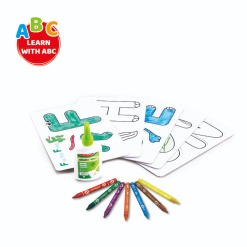 Alternative view of Cartoane de colorat Keyroad Baby line KR972360, 8 culori, + 26 cartoane, 8 creioane cerate, aracet