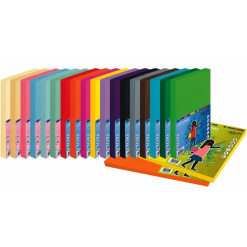 Alternative view of Carton colorat A4 Fabrisa 15508, 180g/mp, mix culori fluorescente, top 250 coli