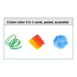 Creioane cerate Amos CRX5PC12, 12 culori, cutie PVC