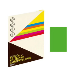 Etichete autocolante Grand 150-1064, 1/A4, 210x297mm, permanente, colturi drepte, verde fluorescent, top 25 coli