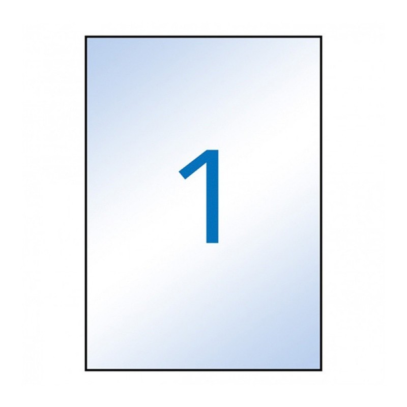 Etichete autocolante Agipa 10053, 1/A4, 210x297mm, permanente, colturi drepte, transparent, pentru inkjet, top 10 coli (10 et.) - imagine 3