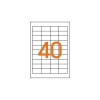 Etichete autocolante Agipa 101114, 40/A4, 48.5x25, permanente, colturi drepte, alb, top 100 coli (4000 etichete) - imagine 2