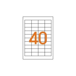 Alternative view of Etichete autocolante Agipa 101114, 40/A4, 48.5x25, permanente, colturi drepte, alb, top 100 coli (4000 etichete)