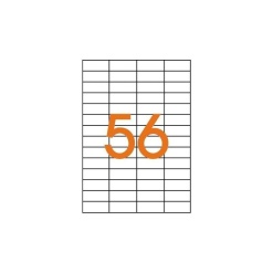 Alternative view of Etichete autocolante Agipa 101115/118992, 56/A4, 52.5x21.2mm, permanente, colturi drepte, alb, top 100 coli (5600 etichete)