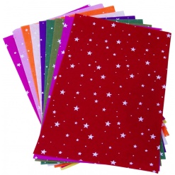 Coli fetru A4 - stele, 1mm, set 10 coli, Colorarte