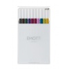 Fineliner UNI EMOTT PEM-SY, 0.4mm, NO.3, set 10 culori metalizate - imagine 2