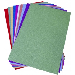 Hartie autocolanta A4 - fara model, 80g, cu sclipici, set 10 coli, Colorarte