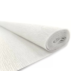 Alternative view of Hartie creponata Colorarte QC-014, alb, 50x200cm, solida floristica