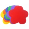 Forme decorative - hartie gumata - floare, 14x15cm, 1mm, diverse culori, set 12 coli, Colorarte