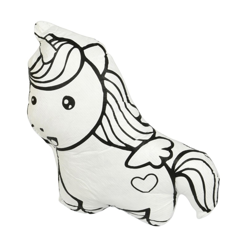 Set Jucarie vatelina pentru colorat lavabila + Carioci Keyroad Washable, 6 culori - 18x12cm - unicorn, Colorarte - imagine 2