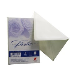 Plic color pentru invitatie Colorarte Perla, verde menta perlat, 120g/mp, 120x180mm, set 25 buc