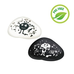 Radiera Keyroad Rocky KR971138, triunghi, 45x36x9mm, alb-negru