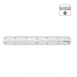Rigla Keyroad KR971081, 30cm, plastic, transparent