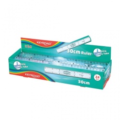 Alternative view of Rigla Keyroad KR971083, 30cm, plastic, transparent, cu maner