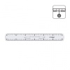 Rigla Keyroad KR971083, 30cm, plastic, transparent, cu maner