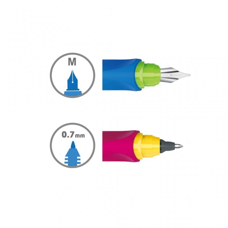 Roller Keyroad Easy Writer KR971173, 0.7mm, alimentare rezerve, grip ergonomic, corp diverse culori, blister (+2 rezerve) - imagine 3