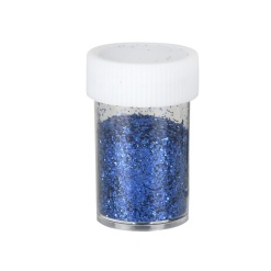 Sclipici decorativ pulbere, albastru, set 12 buc, Colorarte