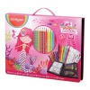 Set coloriaj Keyroad Mica sirena KR972160, 12x creioane colorate, 6x carioci, 10x coli A4, 30x stickere, 6x lipici, ascutitoare - imagine 5