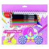 Set coloriaj Keyroad Printese KR972519, 12x creioane colorate, carte colorat, stickere - imagine 2