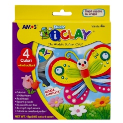 Alternative view of Plastilina Amos iClay IC18P4, 4x18g, set 4 culori