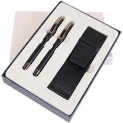 Set cadou stilou + pix + etui Cresco Exclusive S 830147 ES-03, corp metalic negru