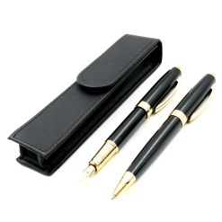 Set cadou stilou + pix + etui Cresco Symphony 850006 SY-03, corp metalic negru