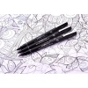 Set UNI PIN Lettering Starter Case, 8 linere + 1 creion mecanic Shalaku S + 3 sabloane - imagine 4