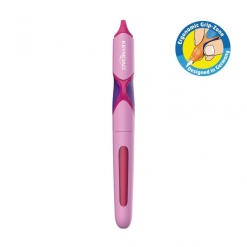 Stilou Keyroad Exact KR971692, penita iridium, alimentare rezerve, grip ergonomic, corp diverse culori, blister (+2 rezerve)