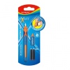 Stilou Keyroad Exact KR971692, penita iridium, alimentare rezerve, grip ergonomic, corp diverse culori, blister (+2 rezerve) - imagine 5