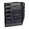 Suport documente Grand GR-080, 43.5x30.8x7.8cm, vertical, de perete, 5 compartimente, plasa metalica, negru