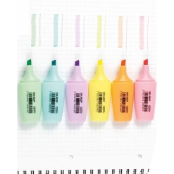Alternative view of Textmarker Grand mini GR-502P, varf tesit, 1-5mm, borcan 30buc, 6 culori pastel (verde, roz, orange, galben, albastru, mov)