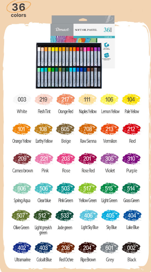 CREIOANE ULEI PASTEL PROFESIONALE 36 CULORI DMAST BY PEBEO - imagine 4