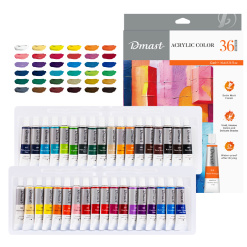 CULORI ACRILICE PROFESIONALE 36 CULORI 12ML DMAST BY PEBEO