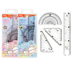 Alternative view of SET GEOMETRIE 4 PIESE TRANSP.  BUMPEES EG00803 DELI