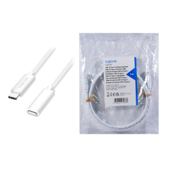 Alternative view of CABLU alimentare si date LOGILINK, pt. smartphone, USB 2.0, USB Type-C (T) la USB Type-C (M), 1m, PD 100W, 2 x ecranat, plastic, alb, "CU0220" (timbru verde 0.08 lei)