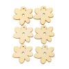 Accesorii creatie - lemn - floare, set 6 buc, Colorarte