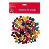 Accesorii creatie - lemn - margele, diverse culori si dimensiuni, set 150 buc, Colorarte, MY09 - imagine 2