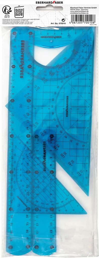 SET GEOMETRIE 5 PIESE FLEXIBIL COLOR EBERHARD FABER - imagine 2