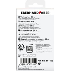Alternative view of TEXTMARKER SLIM PATRAT SET 6 BUC NUANTE NATURALE EBERHARD FABER