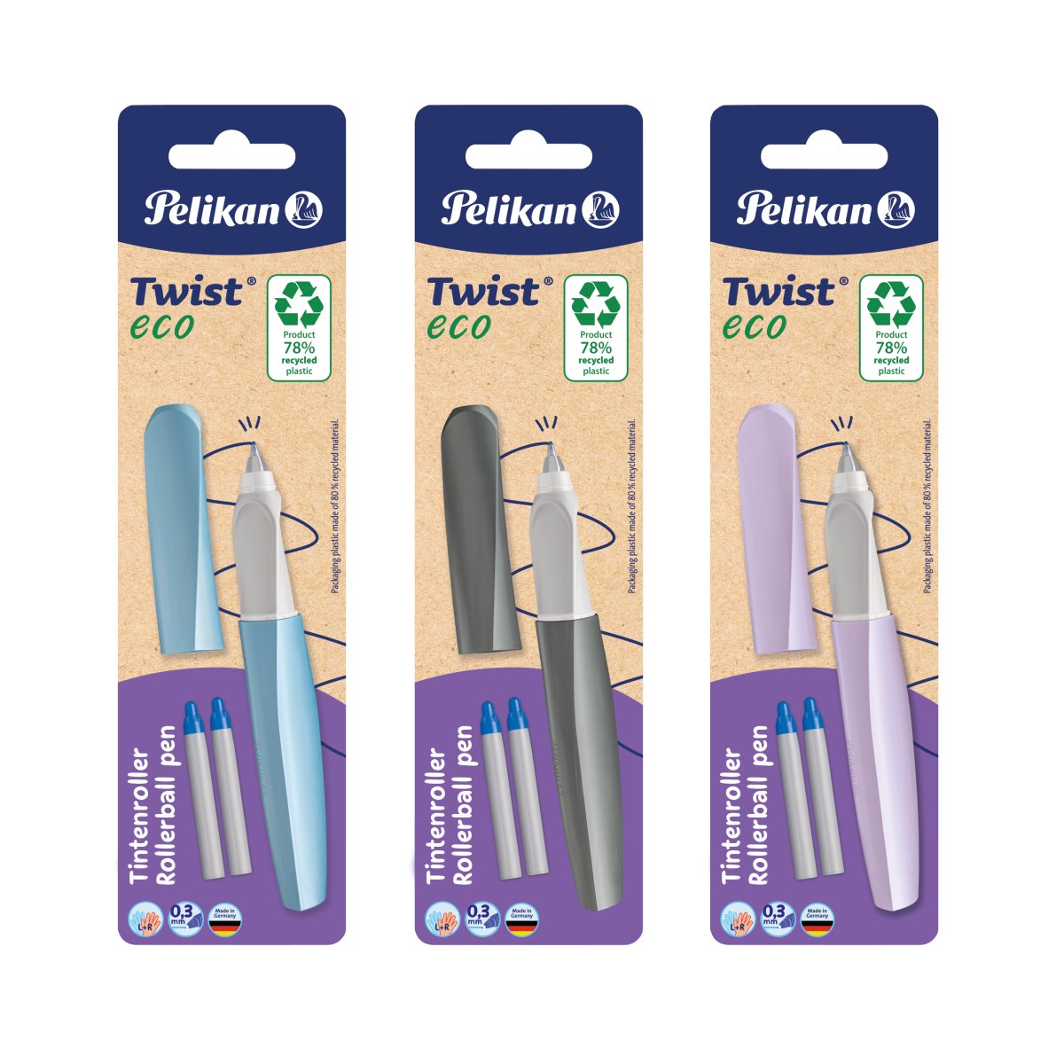 ROLLER TWIST ECO +2 REZERVE DIVERSE CULORI BLISTER