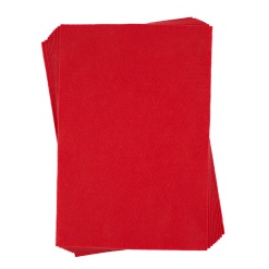 Coli fetru A4, 1mm, rosu, set 10 coli, Colorarte
