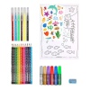 Set coloriaj Keyroad Ocean KR972879, 12x creioane colorate, 6x carioci, 10x coli A4, 36x stickere, 6x lipici, ascutitoare - imagine 3