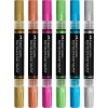 SET 6 MARKERE ACRILICE SHAKE&PAINT CULORI METALIZATE FABER-CASTELL - imagine 3