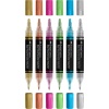 SET 6 MARKERE ACRILICE SHAKE&PAINT CULORI METALIZATE FABER-CASTELL - imagine 4