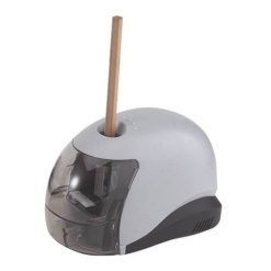 Ascutitoare electrica Eagle M5033B, alimentare 4 baterii AA neincluse, 1 orificiu, plastic, gri