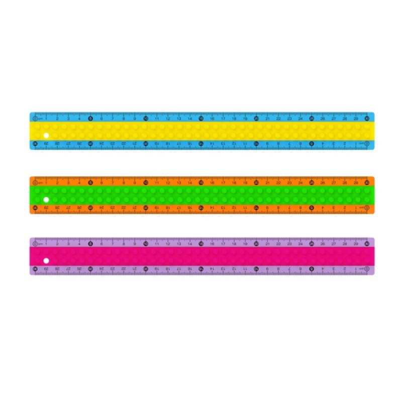 Rigla Keyroad Soft Touch KR972609, 30cm, plastic, bicolora